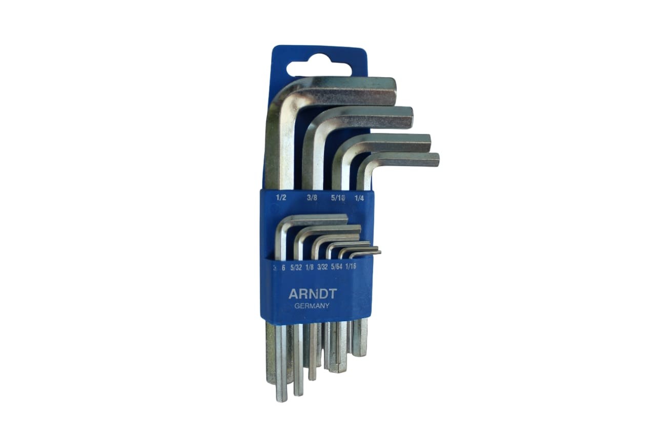 Imbuszkulcs készlet   10r. 1/16"-1/2" krómozott Arndt