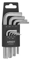 Imbuszkulcs készlet    9r. 1/16"-3/8" krómozott  Arndt